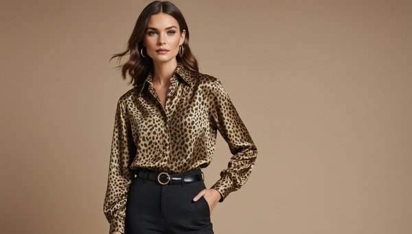 Chemisier léopard à manches longues : élégance et confort